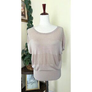 L'Agence Silk Cashmere Scoop Neck Knit Top sz S